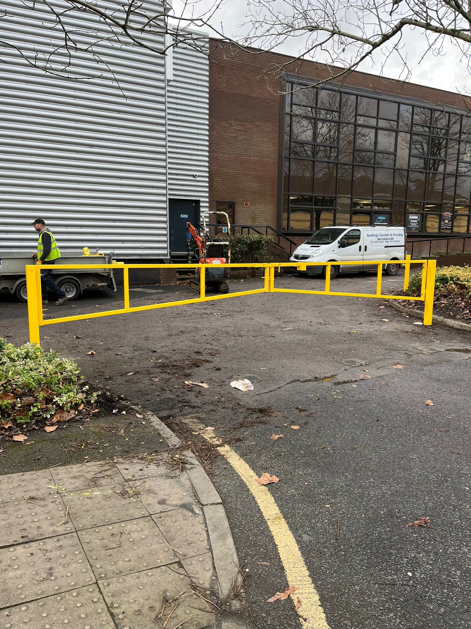 barrier installed outside